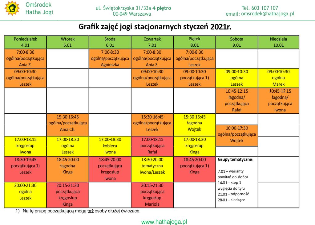 grafik jogi stacjonarne październik 2020