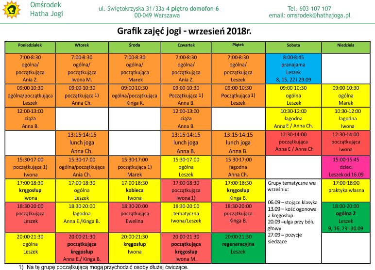 grafik wrzesień 2018