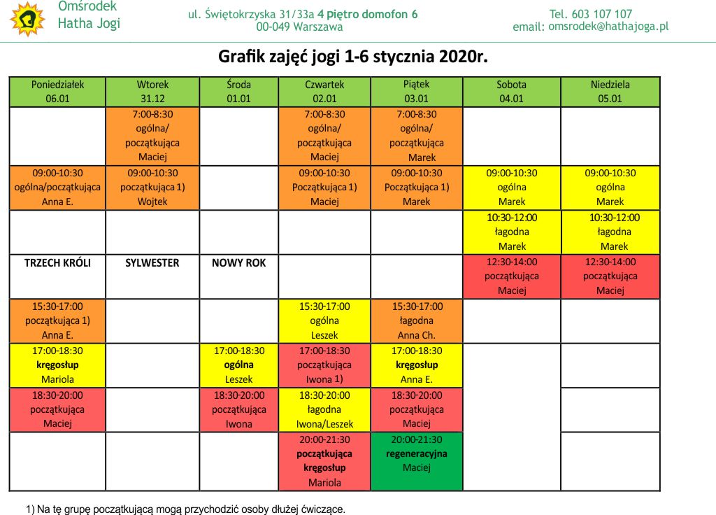 grafik jogi 1 6 stycznia 2020