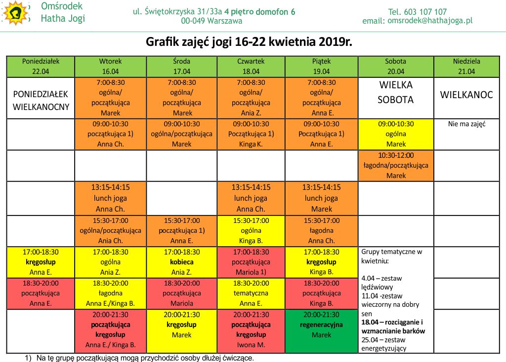 grafik jogi 16 22 kwiecien 2019