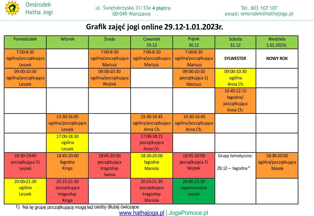 grafik jogi online 29.12 1.01.2023