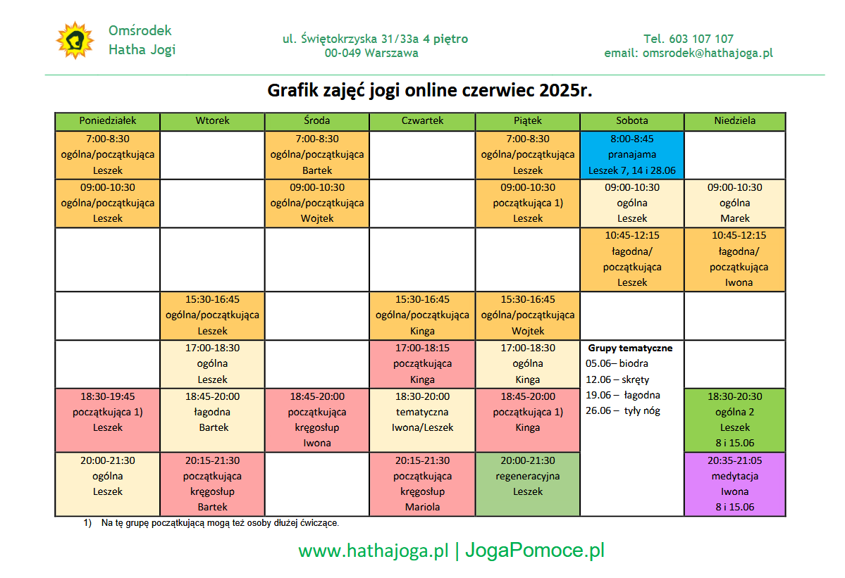 grafik jogi online październik 2024