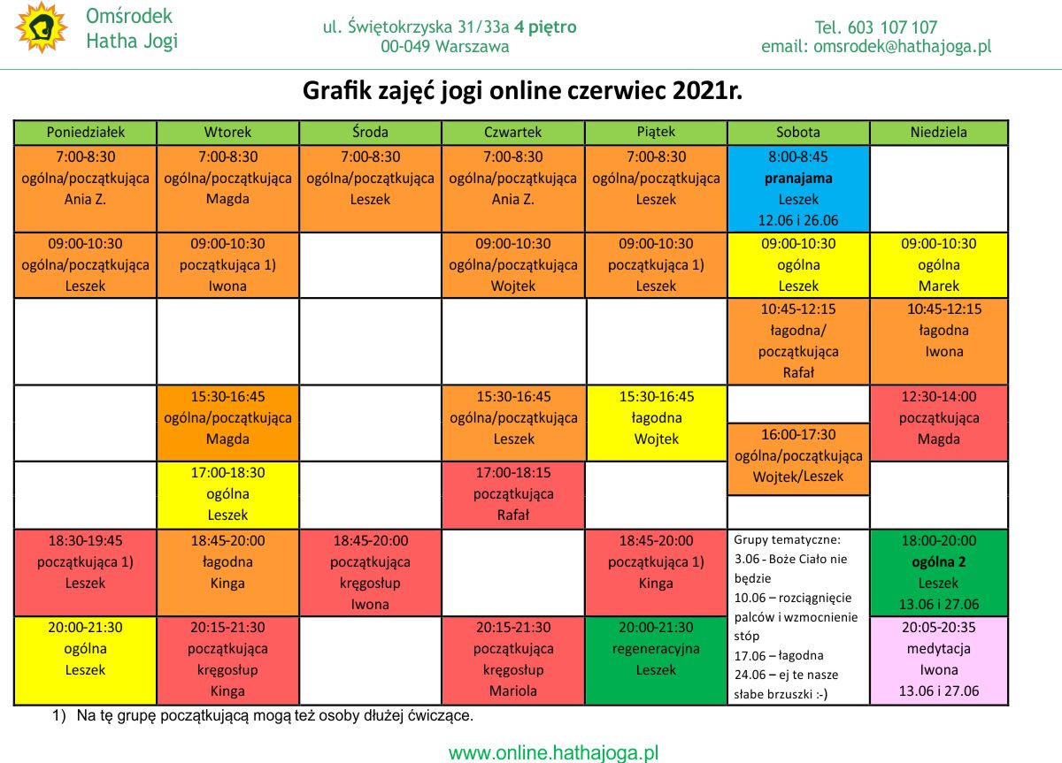 grafik jogi online czerwiec 2021