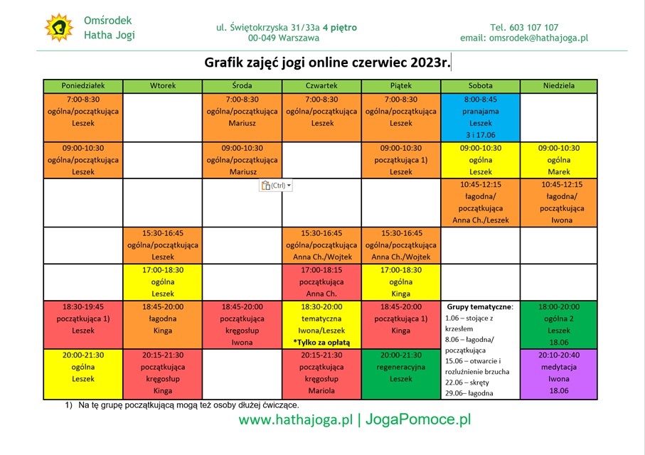 grafik jogi online listopad 2022
