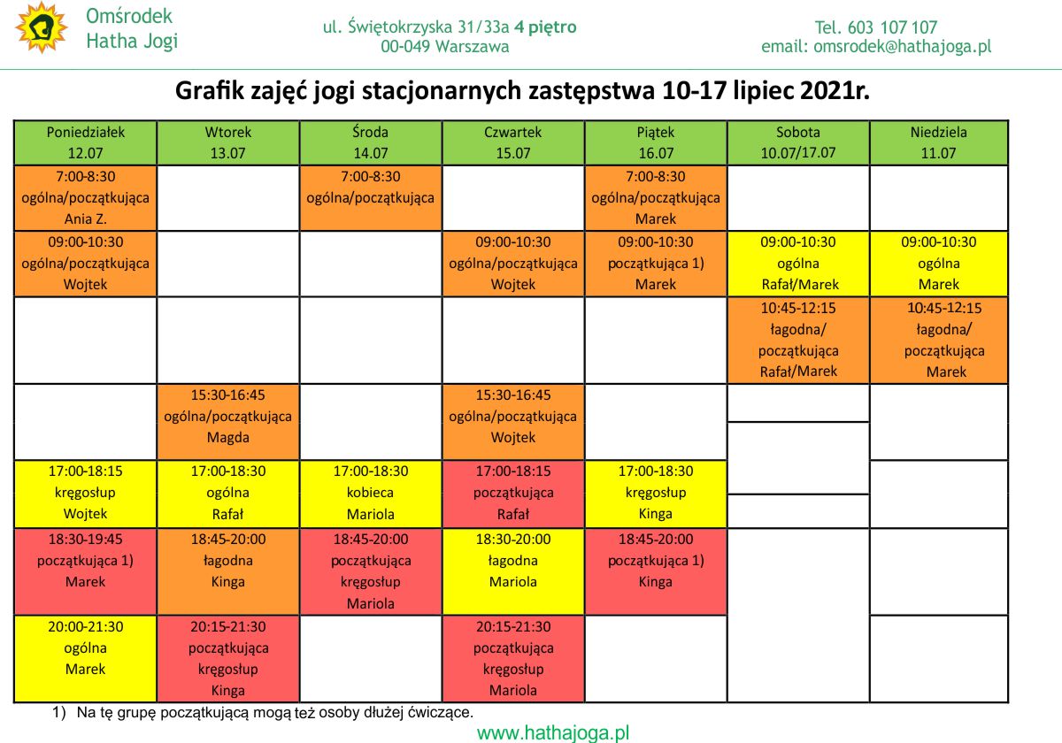 grafik jogi stacjonarne 10 17 lipiec 2021