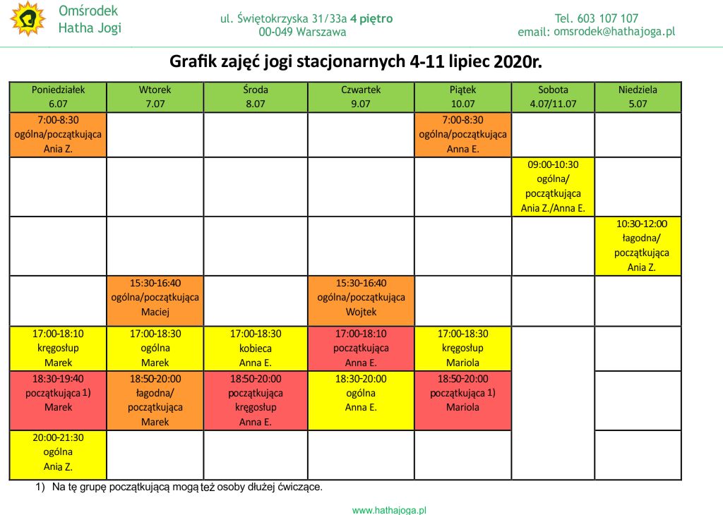 grafik jogi stacjonarne 4 11 lipiec 2020