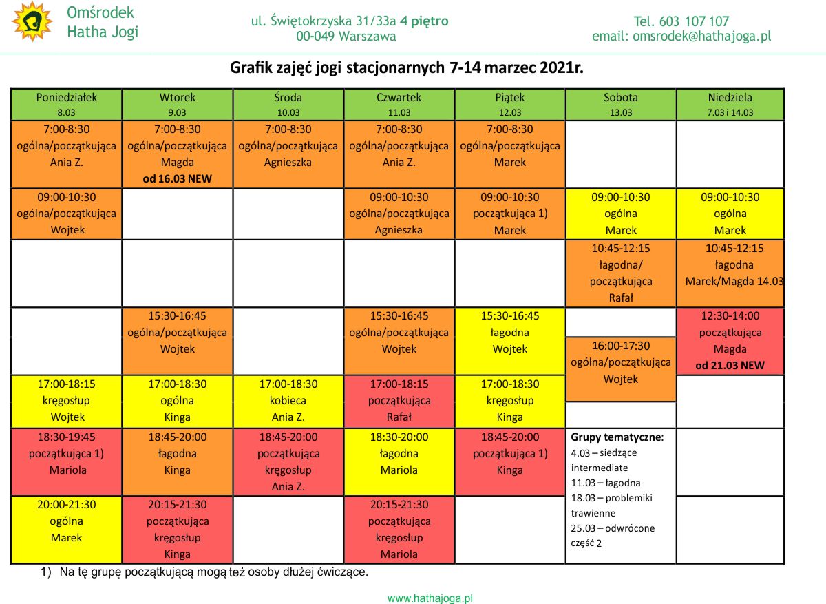 grafik jogi stacjonarne 7 14 marzec 2021