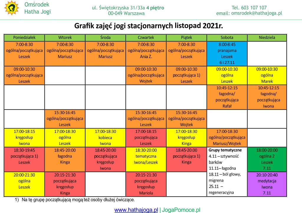 grafik jogi stacjonarne listopad 2021