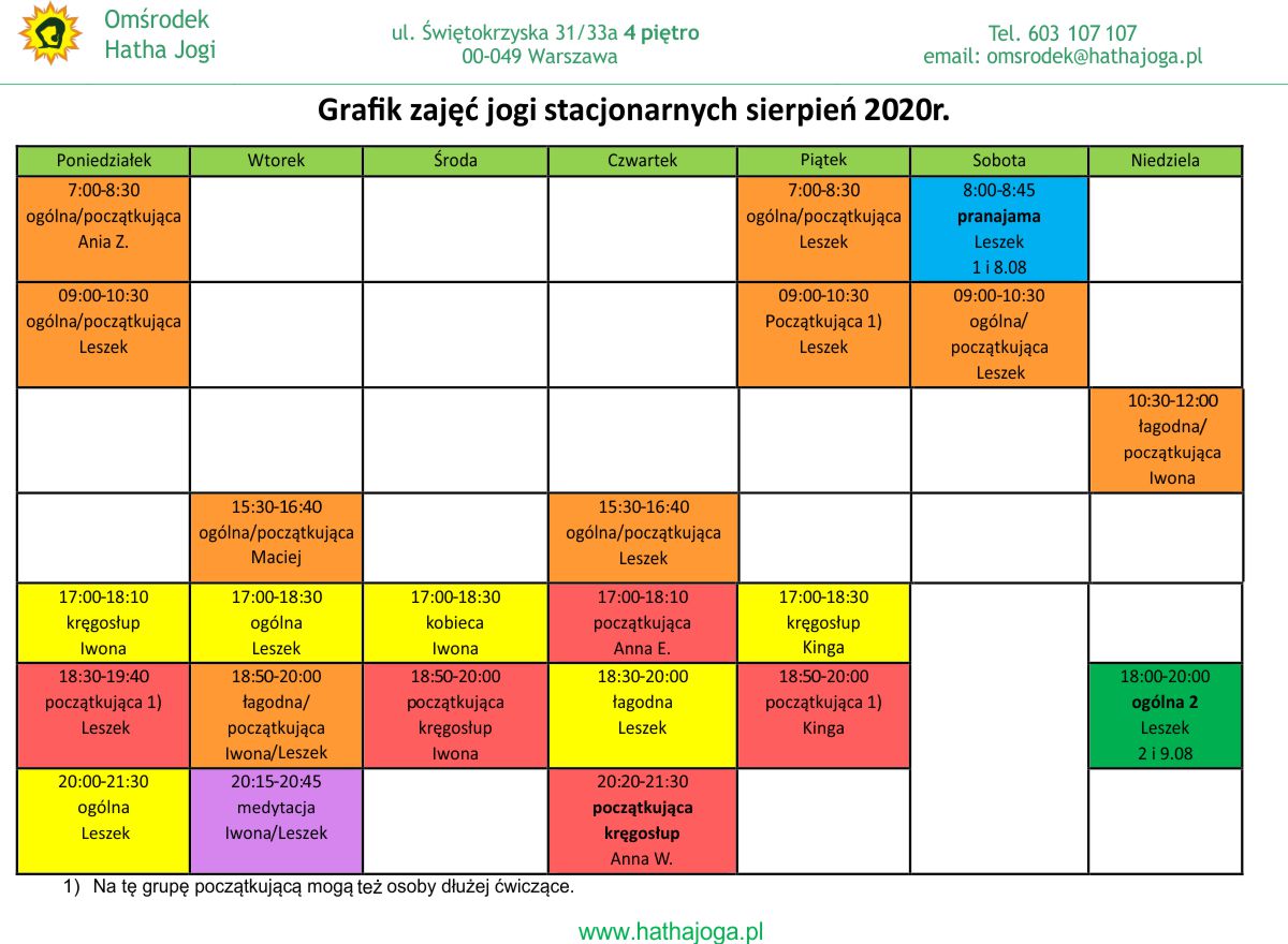 grafik jogi stacjonarne sierpień 2020