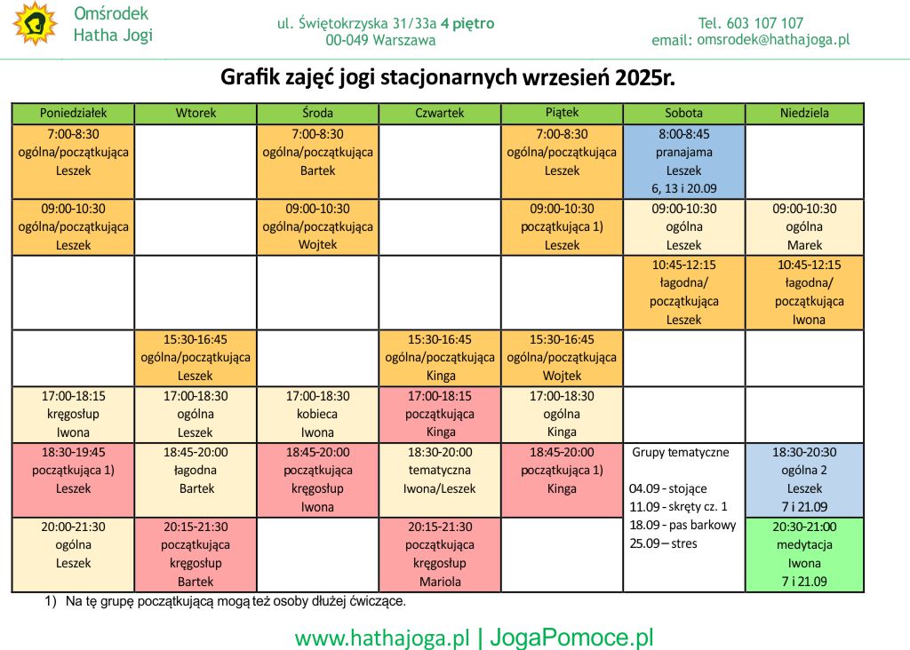 grafik jogi stacjonarne wrzesień 2025