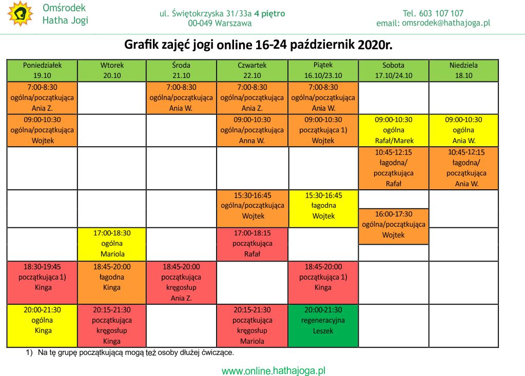 grafik online 16 24 październik 2020