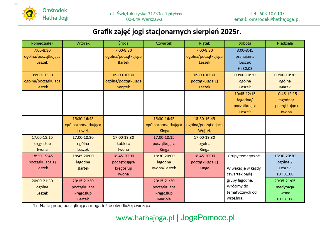 grafik jogi stacjonarne lipiec 2025