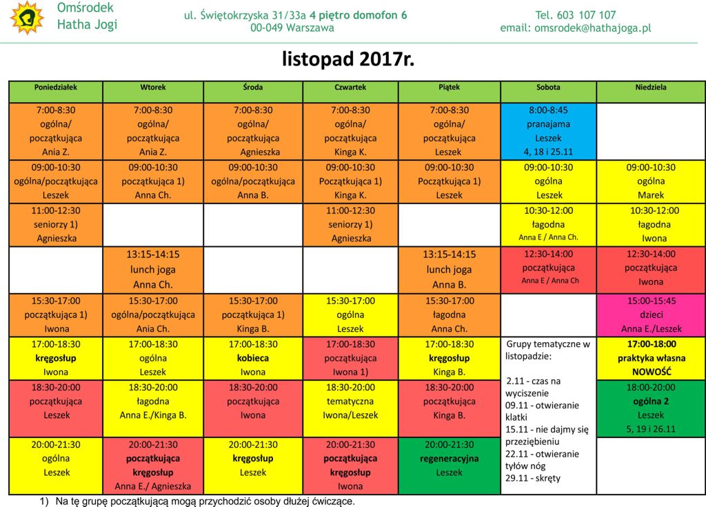 listopad 2017 grafik jogi omsrodek