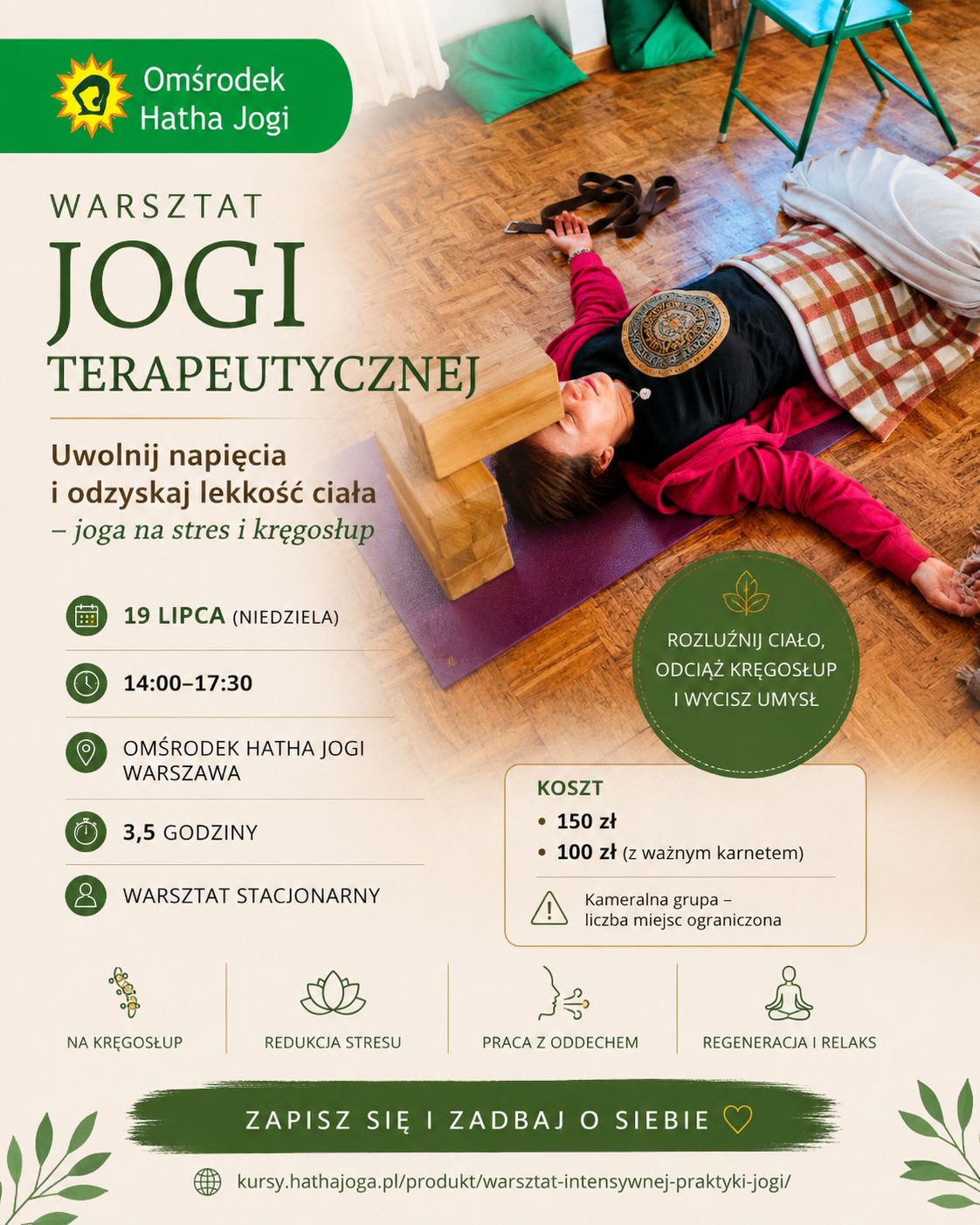 warsztat_jogi_kregoslup_stres Zajęcia - Ośrodek Hatha Jogi